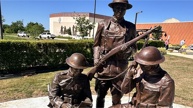 Choctaw Code Talkers sculpture